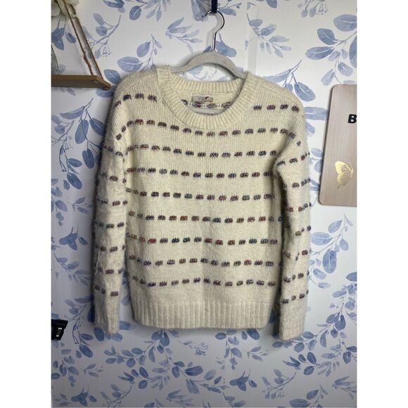 LOFT NWT Women’s Cream Speckle Sweater Size Small - Picture 1 of 5